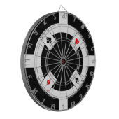 ポーカー用のチップ-黒 ダーツボード (正面左)