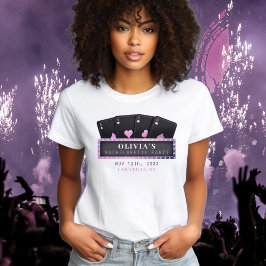 ポーカー・エース ピンク & ブラック ブライズメイド パーティー Tシャツ