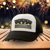 ポーカー・エース ブラック＆ゴールド バチェラーパーティー キャップ