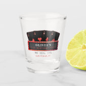 ポーカー・エース・レッド＆ブラック 21歳の誕生日パーティー ショットグラス (正面)