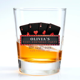 ポーカー・エース・レッド＆ブラック 21歳の誕生日パーティー ショットグラス