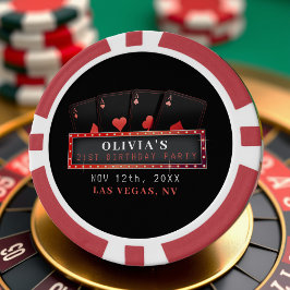 ポーカー・エース・レッド＆ブラック 21歳の誕生日パーティー ポーカーチップ