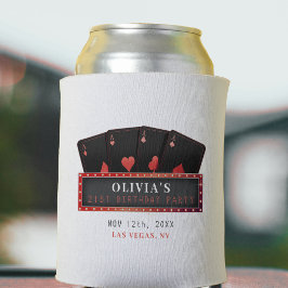 ポーカー・エース・レッド＆ブラック 21歳の誕生日パーティー 白 缶クーラー