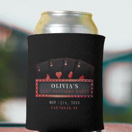 ポーカー・エース・レッド＆ブラック 21歳の誕生日パーティー 缶クーラー