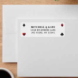 ポーカー カード スート ウェディング ラベル