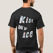 ポーカー キス マイ エース おもしろ メンズ ブラック Tシャツ (裏面)