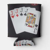 ポーカー、クワッド ジャック スタッビー ホルダー 缶クーラー (正面)