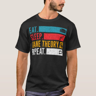 ポーカー・ナイト戦略のためのゲーム理論を繰り返し食べる眠り Tシャツ
