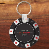 ポーカー ナイト バチェラー パーティー ラスベガス カジノ お土産 キーホルダー (正面)