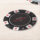 ポーカー ナイト バチェラー パーティー ラスベガス カジノ ラウンドペーパーコースター (アングル)