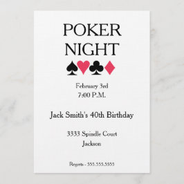 ポーカー ナイト バースデー パーティー 招待状