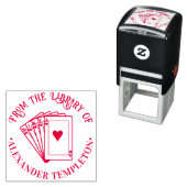 ポーカー ハート ロイヤル フラッシュ ライブラリー 本の名前 セルフインキングスタンプ (インサイチュ)