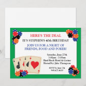 ポーカー パーティーの招待状 招待状 (正面/裏面)