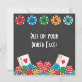 ポーカー パーティー ギャンブル ご招待 招待状 (裏面)