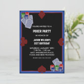 ポーカー パーティー 誕生日 ポーカー パーティー ご招待 招待状 (スタンド正面)