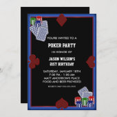 ポーカー パーティー 誕生日 ポーカー パーティー 招待状 (正面/裏面)