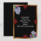 ポーカー パーティ 招待状 テンプレート (正面/裏面)