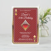 ポーカー プレイ カード カジノ バースデー インビテーション (スタンド正面)