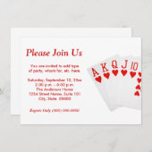 ポーカー 招待状 (正面/裏面)