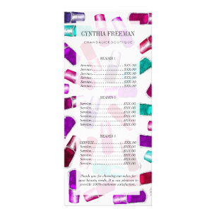 ポーガーリーランかわいらし色彩の鮮やかド水彩 ラックカード