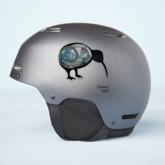 ポーキウィニュージーランド先住民バードグリーンコルニュージーランド シール (ヘルメット側面)