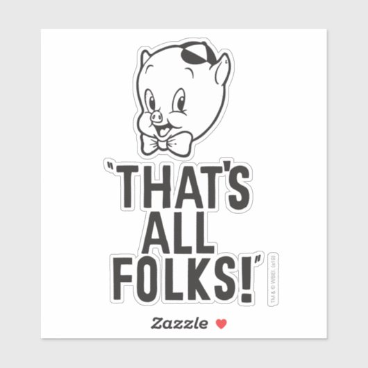 ポーキクラシックー・ピグ「それだけのフォークだ!」 シール (シート)