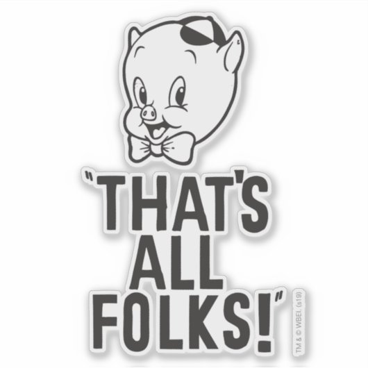 ポーキクラシックー・ピグ「それだけのフォークだ!」 シール (正面)