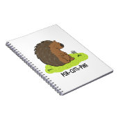 ポーキュートパイン 面白い ヤマアラシのダジャレ ノートブック (右側)