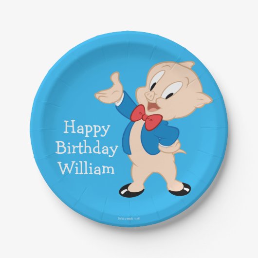 ポーキーピグ |ポーズクラシックの設定 ペーパープレート (正面)