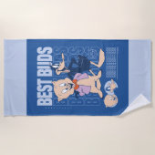 ポーキーピッグ&ダッフィー最高のダック™バッド ビーチタオル (正面)