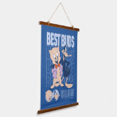 ポーキーピッグ&ダッフィー最高のダック™バッド 吊り下げ型タペストリー (傾斜あり)