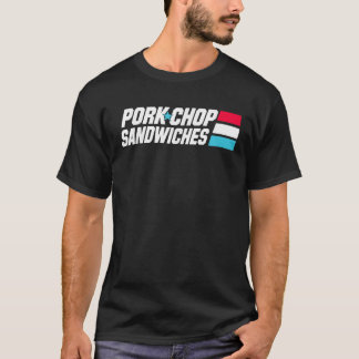 ポークおもしろいチョップサンドウィッチBBQ食品ミーム軍隊 Tシャツ