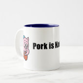 ポークはユダヤのツートーンマグです ツートーンマグカップ (正面左)