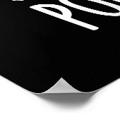 ポークギタおもしろいーロックギターピッグプンダークBG ポスター (角)