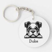 ポークサー・テリア・パピーパーソナライズされた キーホルダー (正面)
