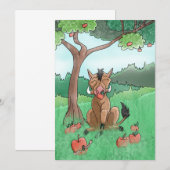 ポークチョップおよび彼女のりんご サンキューカード (正面/裏面)