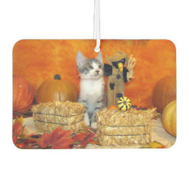 ポークチョップかわいい猫秋/感謝祭 カーエアーフレッシュナー