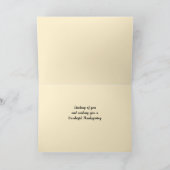 ポークチョップ感謝祭カード – かわいい猫 シーズンカード (内部)