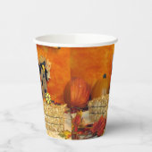 ポークチョップ感謝祭 – ネコ紙カップ 紙コップ (左)