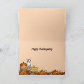 ポークチョップ秋/感謝祭 – かわいい猫カード シーズンカード (内部)