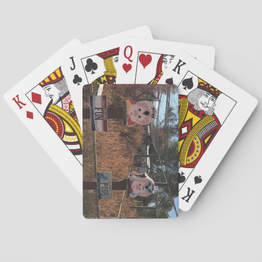 ポークチョップ、おもしろい豚、アイダホおもしろいシンボルや象徴 トランプ (裏面)