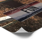 ポークチョップ、おもしろい豚、アイダホおもしろいシンボルや象徴 ポスター (角)