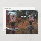 ポークチョップ、おもしろい豚、アイダホおもしろいシンボルや象徴 ポストカード (正面/裏面)