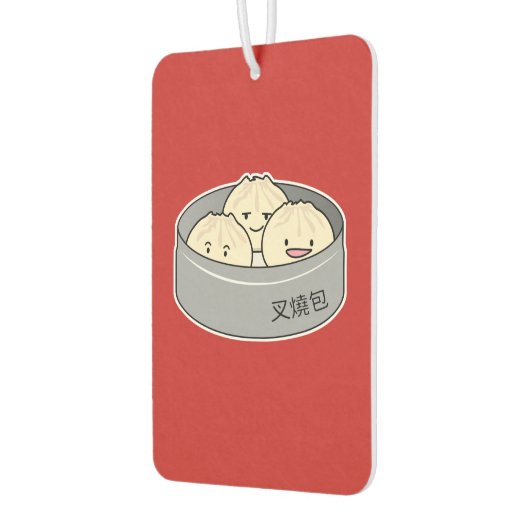 ポークパンの点心の中国のな朝食によってはbbqのパンが蒸気を発しました カーエアーフレッシュナー (左)