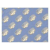 ポークパンの点心の中国のな朝食によってはbbqのパンが蒸気を発しました テーブルクロス (正面(横))