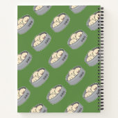 ポークパンの点心の中国のな朝食によってはbbqのパンが蒸気を発しました ノートブック (裏面)