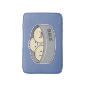 ポークパンの点心の中国のな朝食によってはbbqのパンが蒸気を発しました バスマット (正面縦)