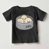 ポークパンの点心の中国のな朝食によってはbbqのパンが蒸気を発しました ベビーTシャツ (正面)