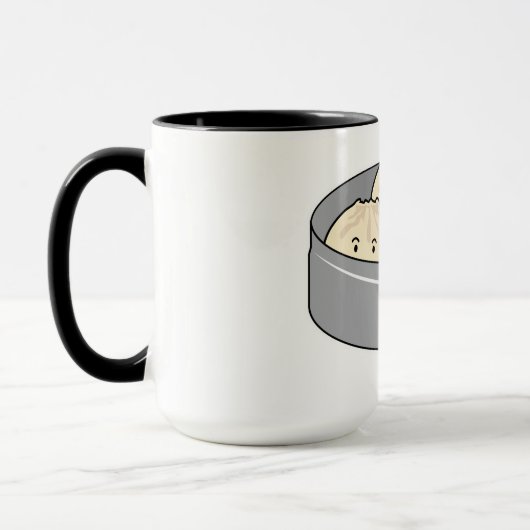 ポークパンの点心の中国のな朝食によってはbbqのパンが蒸気を発しました マグカップ (左)