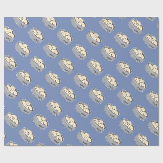 ポークパンの点心の中国のな朝食によってはbbqのパンが蒸気を発しました ラッピングペーパー (フラット)